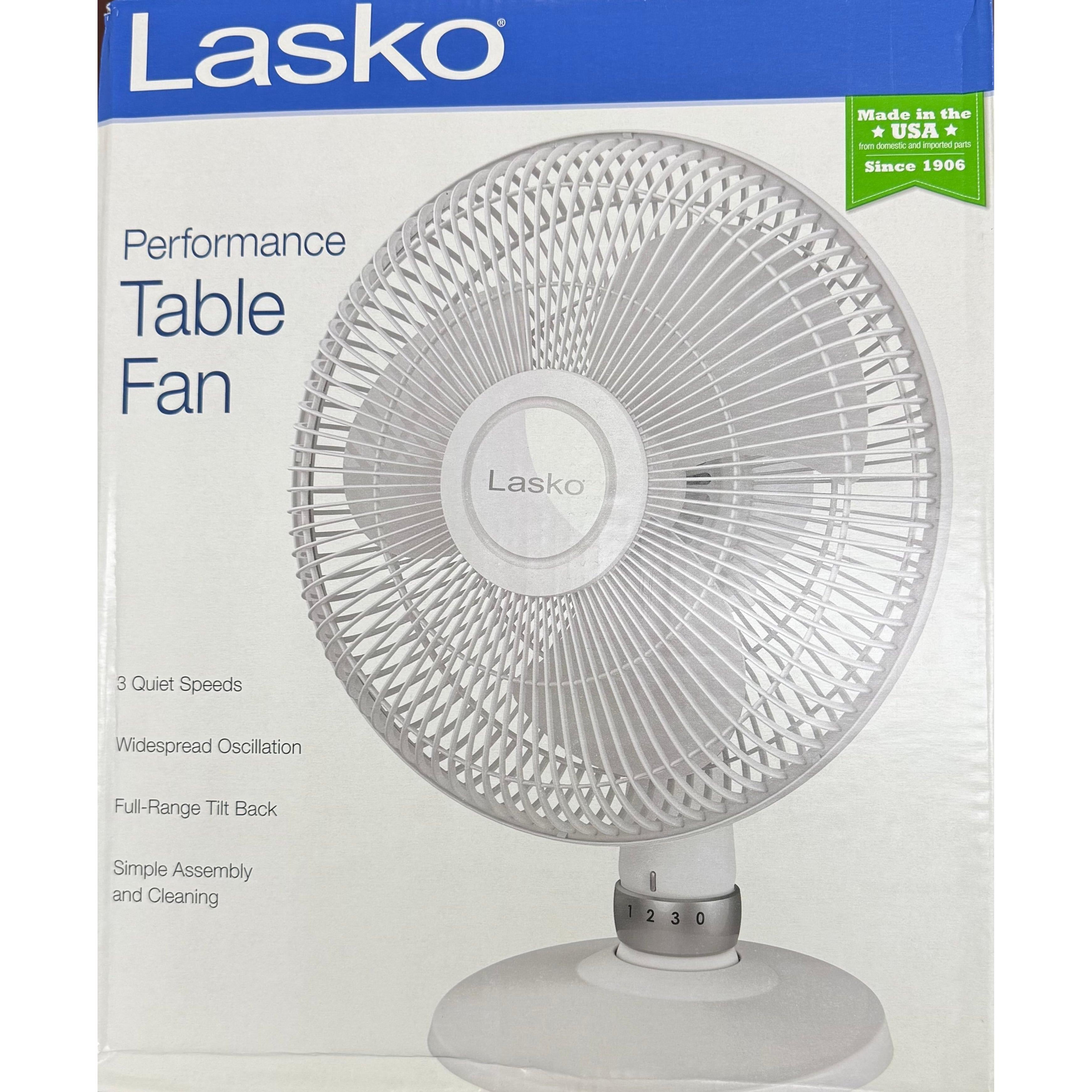 Wholesale-Lasko D12225 Table Fan 12 inch White-Fans-Electro Vision Inc