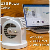 Wholesale-Lasko D300 MyCool Mini USB 2-Speed Desk Fan - White-Fan-Electro Vision Inc
