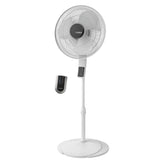 Wholesale-Lasko S16614 - 16" White Pedestal Fan w Remote - Brown Box-Fan-Electro Vision Inc