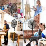 Wholesale-Lasko S20620 Pedestal Fan 20" with Remote, Black Metal Grill-Fans-Electro Vision Inc