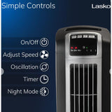 Wholesale-Lasko T36205 Tower Fan with Remote Control and Nighttime Mode - 36"-tower fan-Electro Vision Inc