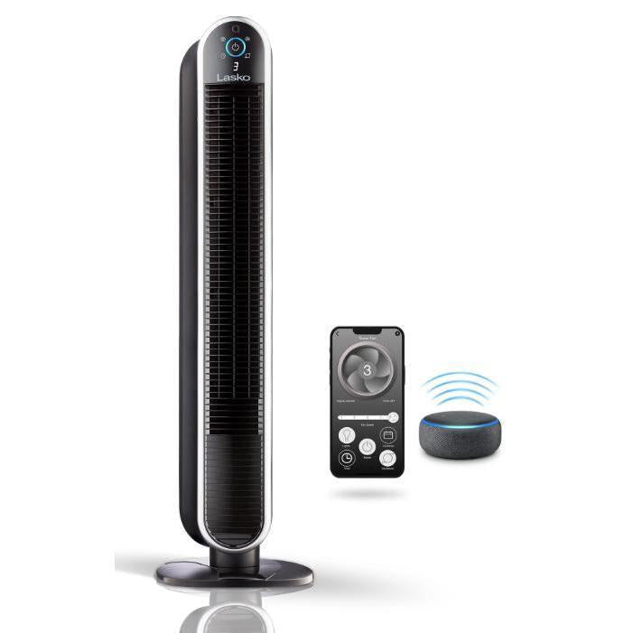 Wholesale-Lasko T40733 Aria Smart Tower Fan with WIFI 40" - Black-Fan-Electro Vision Inc