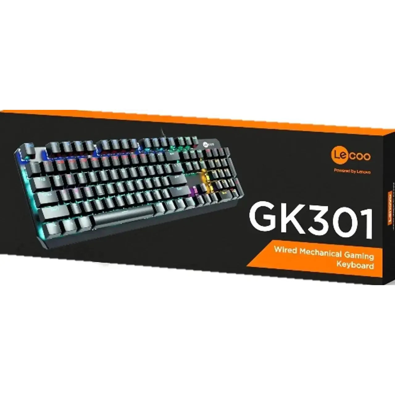 Wholesale-Lenovo GK301/ENG Lecoo GK301 Wired Mechanical Gaming Keyboard, RGB Backlight-Keyboard-Electro Vision Inc