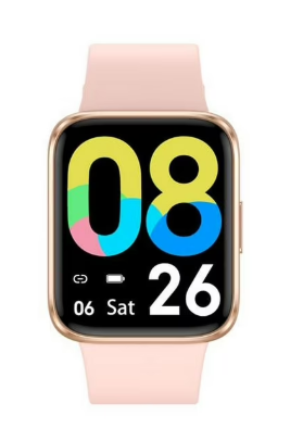 Wholesale-Letsfit TW2 Smartwatch &amp; Fitness Tracker for iPhone and Android Pink/Gold-Electro Vision Inc