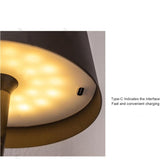 Wholesale-Life Home HPL1006BK Portable Rechargeable Desk Lamp 14 inch LED RGB & White Light-Desk Lamp-Electro Vision Inc