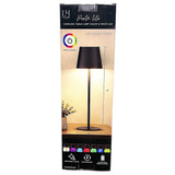 Wholesale-Life Home HPL1006BK Portable Rechargeable Desk Lamp 14 inch LED RGB & White Light-Desk Lamp-Electro Vision Inc