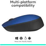 Wholesale-Logitech M170-Blue Mouse Wireless 2.4GHz 3 Buttons - Blue-Electro Vision Inc