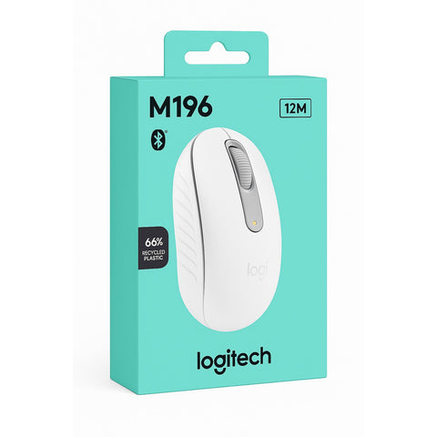 Wholesale-Logitech M196 Bluetooth Wireless Mouse - White-Wireless Mouse-Electro Vision Inc