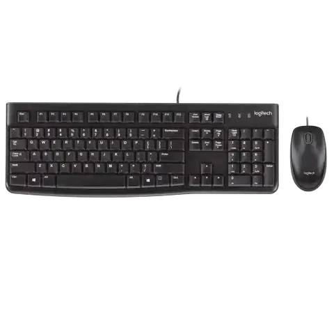 Wholesale-Logitech MK120 Corded Keyboard and Mouse Combo-Keyboard & Mouse-Electro Vision Inc