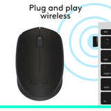 Wholesale-Logitech Wireless Mouse M170 - 2.4GHz - 3 Buttons - Black-Electro Vision Inc