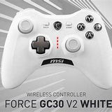 Wholesale-MSI Force GC30V2 White Wireless Gaming Controller - PC or Android-Electro Vision Inc