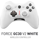 Wholesale-MSI Force GC30V2 White Wireless Gaming Controller - PC or Android-Game Controllers-Electro Vision Inc