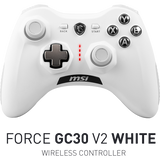 Wholesale-MSI Force GC30V2 White Wireless Gaming Controller - PC or Android-Electro Vision Inc