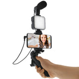 Monster MSV71002MWT Multi-White LED Recording Mount: 3-In-1 Handheld/Tripod With Mic