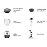 Wholesale-Magic Bullet RMBF10100WM-R/B Full Size Blender 500 watt - CERTIFIED REFURBISHED-Food Mixers & Blenders-Electro Vision Inc