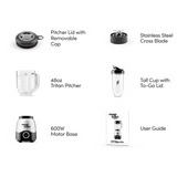 Wholesale-Magic Bullet RMBF10100WM-R/B Full Size Blender 500 watt - CERTIFIED REFURBISHED-Food Mixers & Blenders-Electro Vision Inc