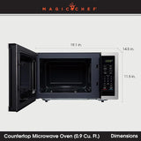 Wholesale-Magic Chef HMM990ST3 Countertop Microwave in Stainless Steel - 0.9 cu. ft. 900-Watt-Electro Vision Inc