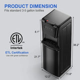 Wholesale-Manastin Bottom WC24 Loading Water Dispenser, 3 Temperatures (Hot, Room and Cold), Child Safety Lock, LED Display with Empty Bottle-Water Dispenser-Electro Vision Inc