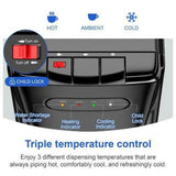 Wholesale-Manastin Bottom WC24 Loading Water Dispenser, 3 Temperatures (Hot, Room and Cold), Child Safety Lock, LED Display with Empty Bottle-Water Dispenser-Electro Vision Inc