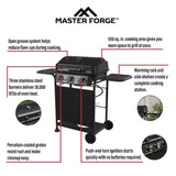 Wholesale-Master Forge 6034103 Gas Grill w/ 3 Burners 30,000 BTU-Gas Grill-Electro Vision Inc