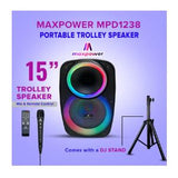 Wholesale-Maxpower MPD1238 Max Power 15" Bluetooth Speaker-Electro Vision Inc