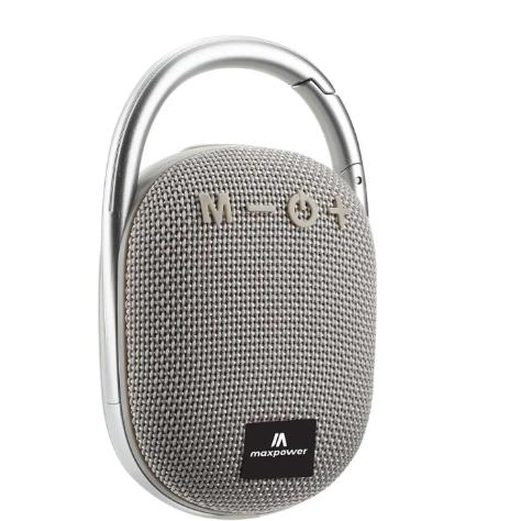 Wholesale-Maxpower MPD321GR Portable Clip-on Bluetooth Speaker Gray-Electro Vision Inc