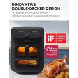 Wholesale-Midea MAD113MCAF-R/B Dual Basket Air Fryer Oven 11 Quart - CERTIFIED REFURBISHED-Air Fryer-Electro Vision Inc