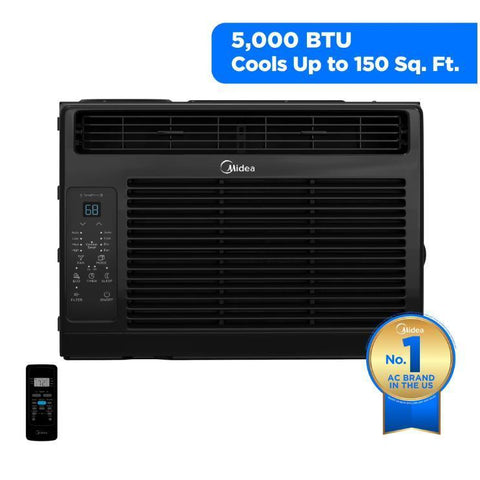 Wholesale-Midea MAW05R1WBL Window Air Conditioner 5,000 BTU, Cools Up To 150 Sq Ft (w/ Remote)-Air Conditioner-Electro Vision Inc