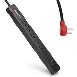Wholesale-Monster 2MNAC0948B0L2 Surge Protector 6 Outlets 2 USB Ports 6" - Black-Power Outlet-Electro Vision Inc