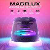 Wholesale-Monster MBS11001BLK Mag Flux Magnetic Bluetooth Speaker with Multi-Color Changing Base 7 inch - Black-Bluetooth Speaker-Electro Vision Inc