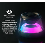 Wholesale-Monster MBS11001BLK Mag Flux Magnetic Bluetooth Speaker with Multi-Color Changing Base 7 inch - Black-Bluetooth Speaker-Electro Vision Inc