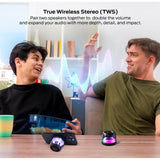 Wholesale-Monster MBS11001BLK Mag Flux Magnetic Bluetooth Speaker with Multi-Color Changing Base 7 inch - Black-Bluetooth Speaker-Electro Vision Inc
