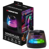 Wholesale-Monster MBS11001BLK Mag Flux Magnetic Bluetooth Speaker with Multi-Color Changing Base 7 inch - Black-Bluetooth Speaker-Electro Vision Inc