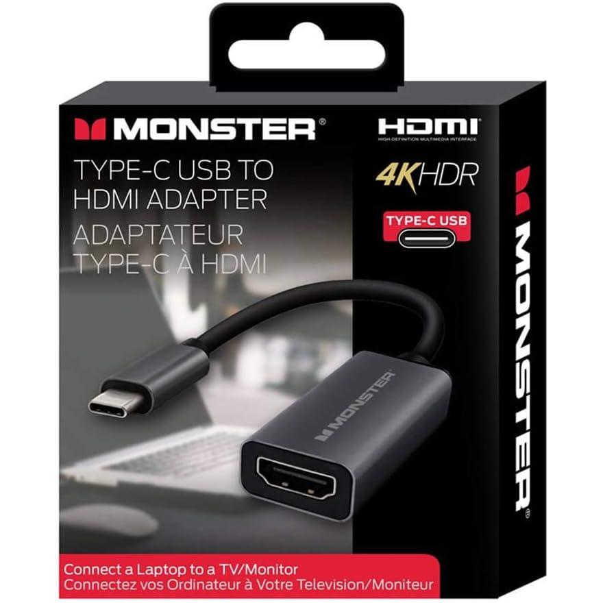 Wholesale-Monster MHV12004US Type-C USB to HDMI Adapter-Adapters-Electro Vision Inc