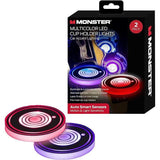 Wholesale-Monster MLB71010RGB - Multi-colored LED Coaster Lights 2 Pack-LED Light-Electro Vision Inc