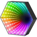 Wholesale-Monster MLB71058RGB - Sound Reactive Multi-color 3D Mirror Light w/ Wall Mount & Table Stand-LED Mirror-Mon-MLB71058RGB-Electro Vision Inc