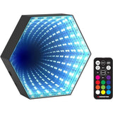 Wholesale-Monster MLB71058RGB - Sound Reactive Multi-color 3D Mirror Light w/ Wall Mount & Table Stand-LED Mirror-Electro Vision Inc
