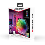 Wholesale-Monster MLB71058RGB - Sound Reactive Multi-color 3D Mirror Light w/ Wall Mount & Table Stand-LED Mirror-Electro Vision Inc