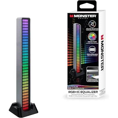 Wholesale-Monster MLB71097RGB Sound-Reactive Rechargeable Equalizer Light Bar-Light Bar-Electro Vision Inc