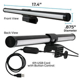 Wholesale-Monster MLB72027RGB 2-in-1 Smart Sound Reactive Monitor Desk LED Light Sound Reactive-Light Bar-Electro Vision Inc