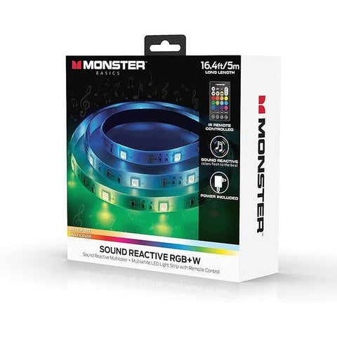 Wholesale-Monster MLB72048RGB RGB LED Light Strip w/ Remote, 16.4ft/5m-LED Light-Electro Vision Inc