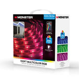 Wholesale-Monster MLB72100RGB 100ft Multi-Color LED Light Strip with Remote-Electro Vision Inc