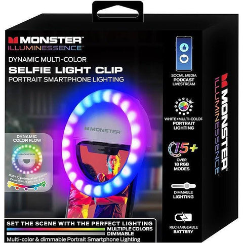 Wholesale-Monster MSV71004RGB - Dynamic Multi-color Selfie Light Clip-Light Clip-Electro Vision Inc