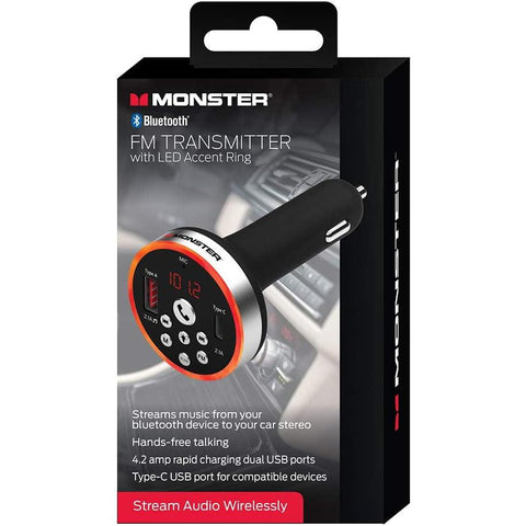 Wholesale-Monster WFM9-1002 Led Light Accent Bluetooth FM Transmitter-LED Light-Electro Vision Inc