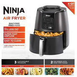 Wholesale-Ninja AF100 Air Fryer 1550 Watts 4 Qt - Black-Air Fryer-Electro Vision Inc