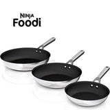 Wholesale-Ninja C63000 Foodi NeverStick Stainless 8-Inch, 10.25-Inch, & 12-Inch Fry Pan Set-Pan Set-Electro Vision Inc