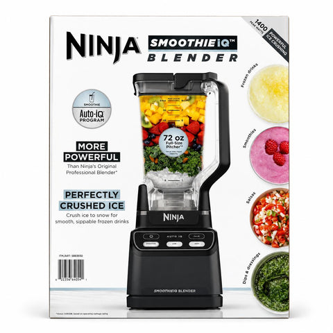 Wholesale-Ninja CO750B Professional Countertop Blender with Auto IQ, 1400 Peak Watts, 72 Oz Pitcher-Blender-Electro Vision Inc