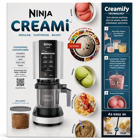 Wholesale-Ninja NC301CWH Creami Ice Cream Maker-Ice Cream Maker-Electro Vision Inc