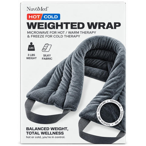 Wholesale-NuvoMed 3NS60394 Hot and Cold Weighted Neck Wrap 3 lb-Body Wrap-Electro Vision Inc
