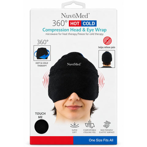 Wholesale-NuvoMed CTHW60270 Hot/Cold 360 Gel Therapy Head/Migraine Wrap-Head Wrap-Electro Vision Inc